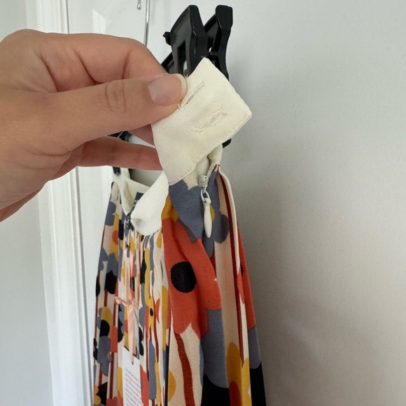 NWT ModCloth Groovy Pinstripe Floral Pleated Skirt - Picture 5 of 5